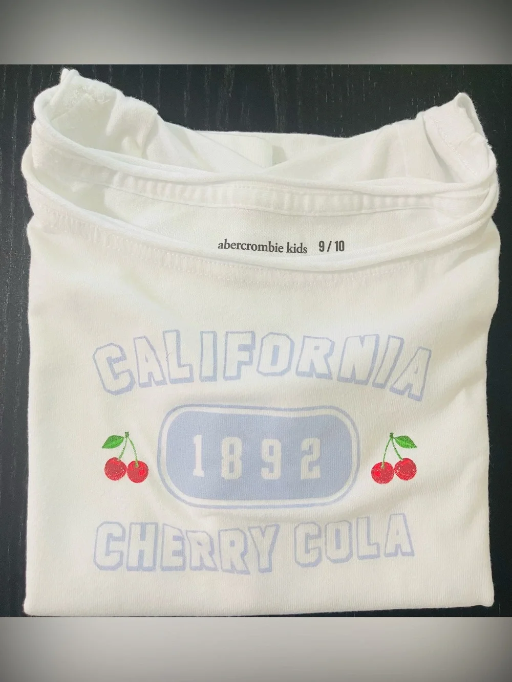 abercrombie kids White California Cherry Cola Graphic Tee